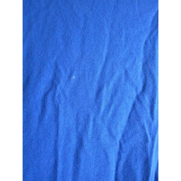 Gildan Blue Pocket T Shirt Sz L 100% Cotton  well worn - Picture 3 of 5